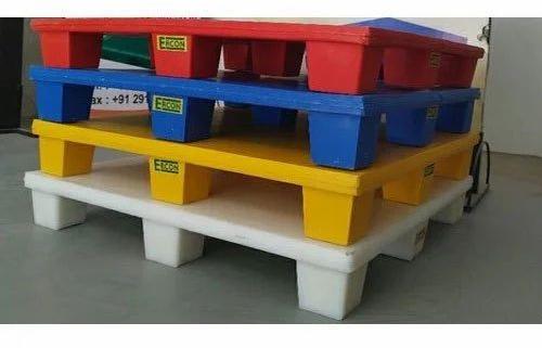 Red Rectangular Non Edible Ercon Industrial Hdpe Pallets, For Storage