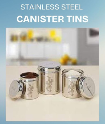 Stainless Steel canister tins for Packaging Use, Storage Use