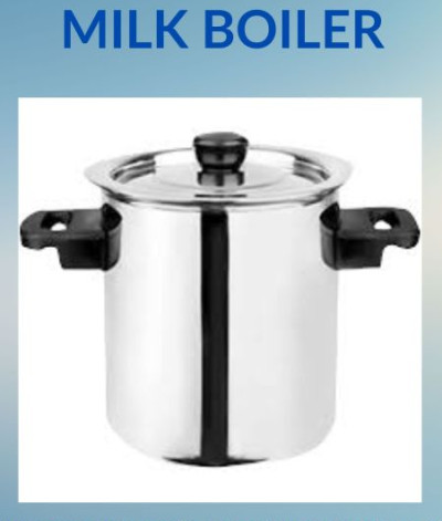 Stainless Steel Milk Boiler, Color : Grey