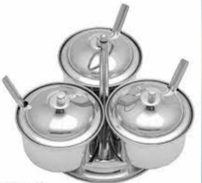 Plain Polished Stainless Steel Pickle Pot, Shape : Round