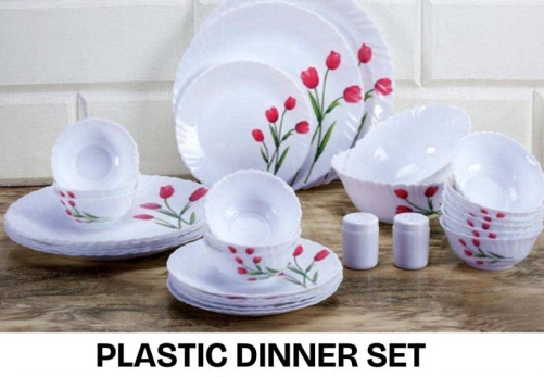 Plastic Dinner Set, Shape : Round