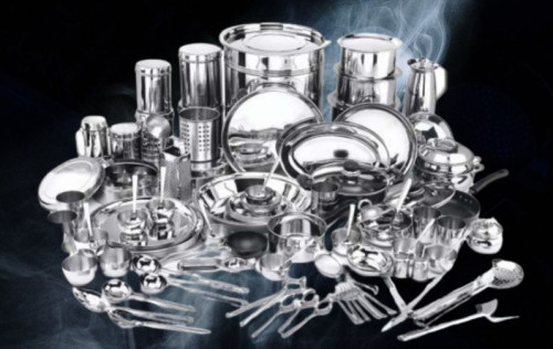 Stainless Steel Dinner Set for Hotels, Home Use