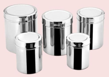 Plain Polished Steel Canisters For Packaging Use, Storage Use