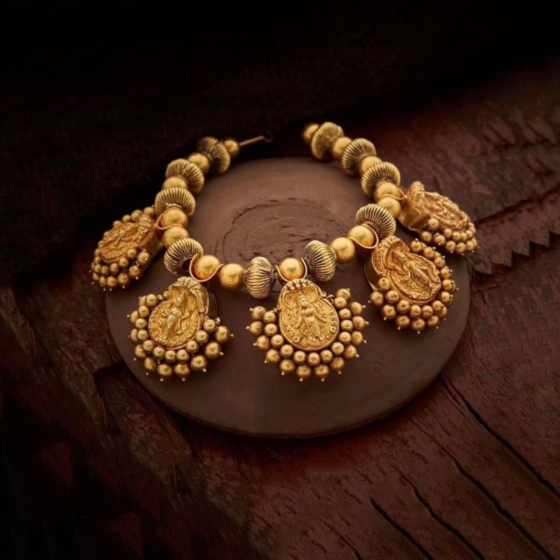 Antique Gold Laxmi Necklace, Gender : Female