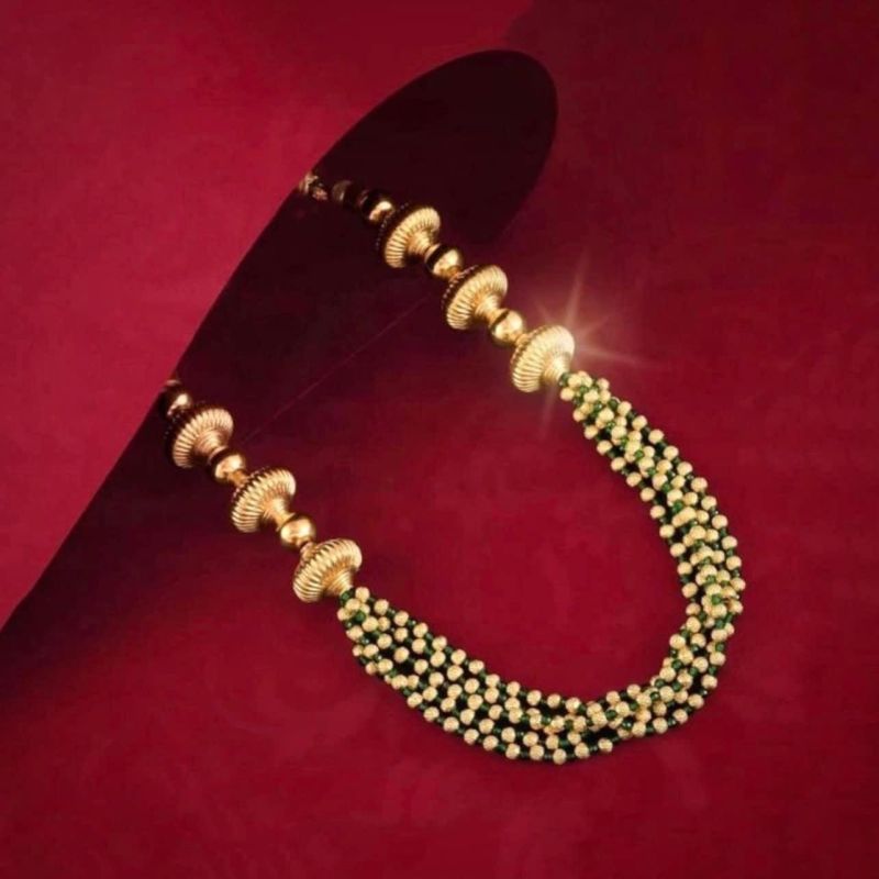 Antique Gold Beaded Mala, Gender : Female