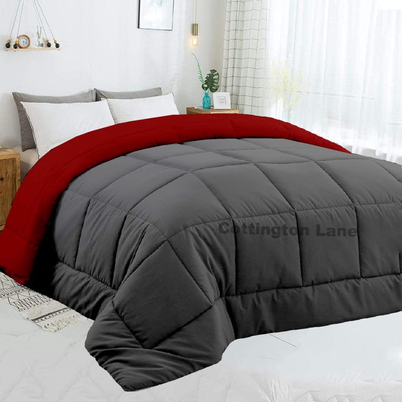 Cotton Plain Reversible Comforter for Home, Hotel etc.