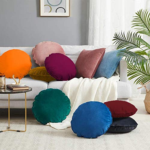 Silk Round Cushion Cover For Sofa, Bed, Chairs