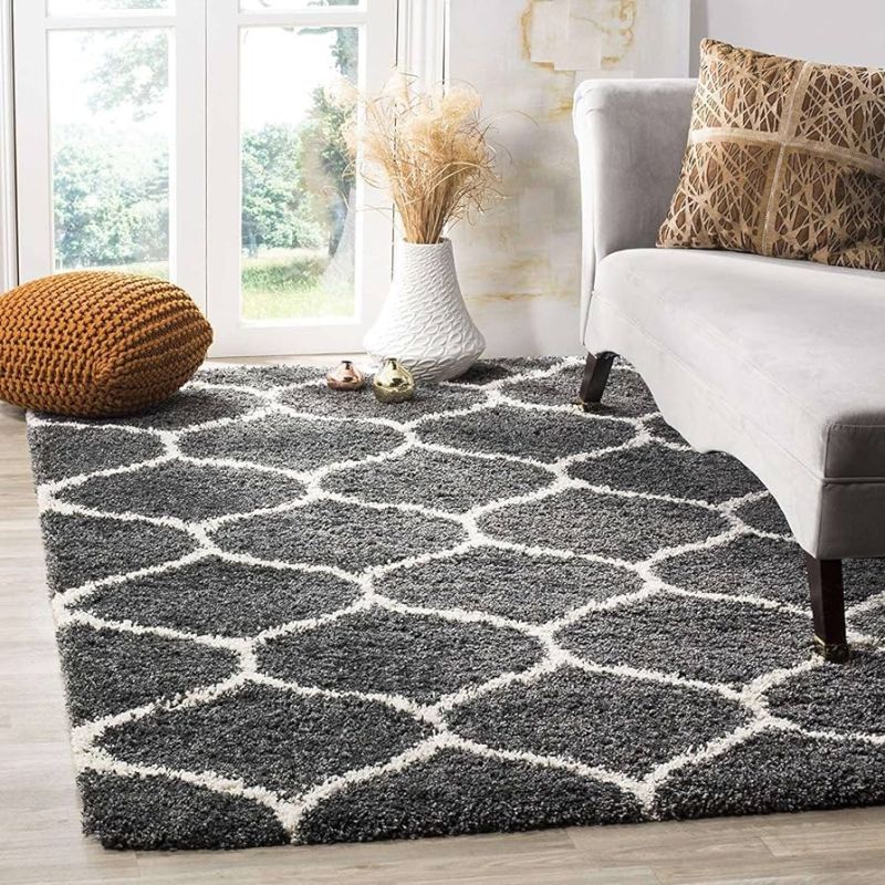 Plain Polyester Shaggy Rugs for Home, Hotel