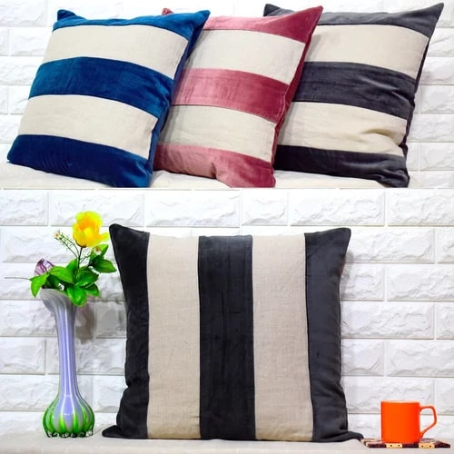 Striped Velvet Stripe Cushion Cover for Sofa, Bed, Chairs