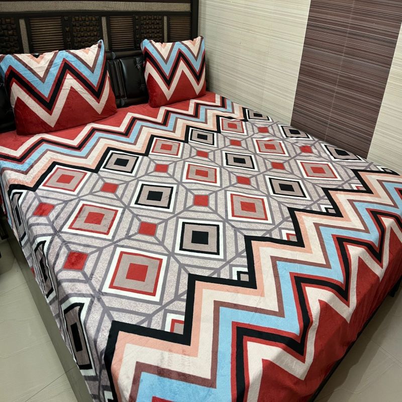 Printed Cotton Warm Bed Sheets for Home