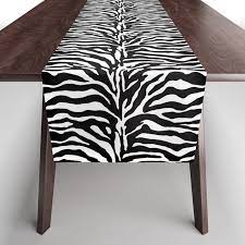 Silk Zebra Print Table Runner, Technics : Machine Made