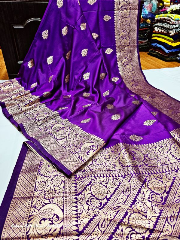 700gm BISHNUPURI B+ pure katan silk saree, Length : 5.5 mtr