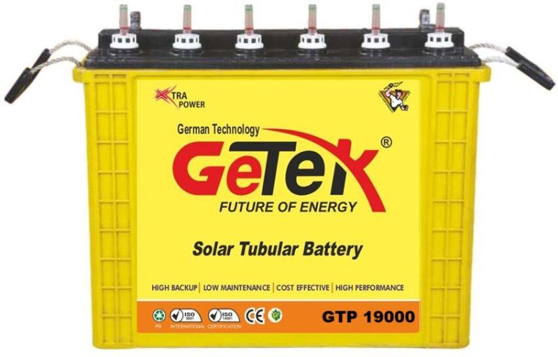 GETEK Yellow GTP 19000 Inverter Battery, for Industrial Use, Feature : Long Life, Heat Resistance