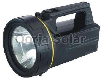 Black 6 V Manual Solar LED Torch, Power : 8 W