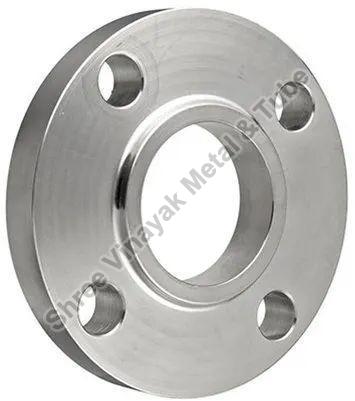 Shiny Silver Round Stainless Steel Slipon Flange With Hub, for Fittings, Industrial Use
