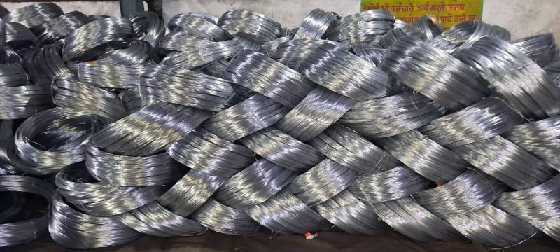 Galvanized Wire, Color : Silver shine