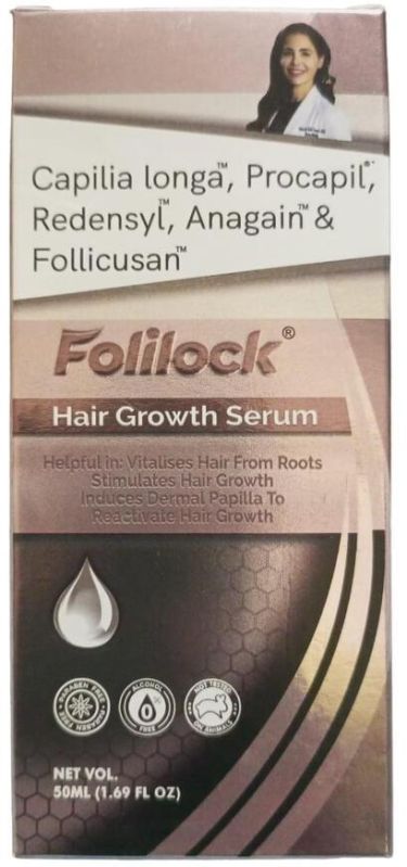 Folilock Hair Growth Serum, Packaging Type : Plastic Bottel
