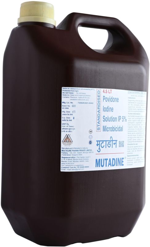 4500ml Mutadine 5% Solution IP