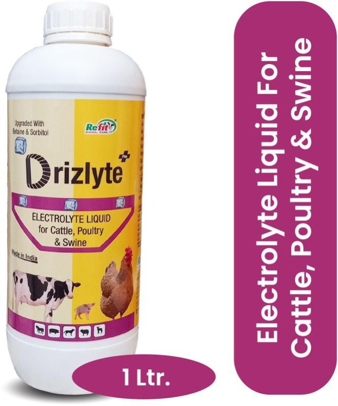 (Electrolyte Liquid For Cattle, Poultry &AMP;AMP; Swine) (Drizlyte 1 Ltr.)