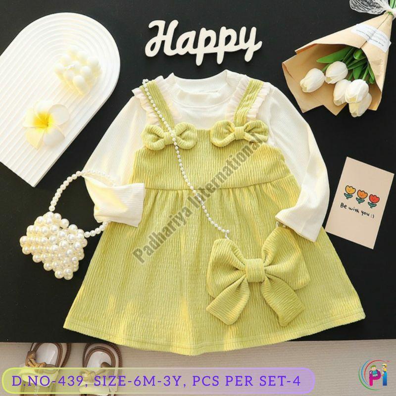 Fancy Kids Green Casual Wear Frock