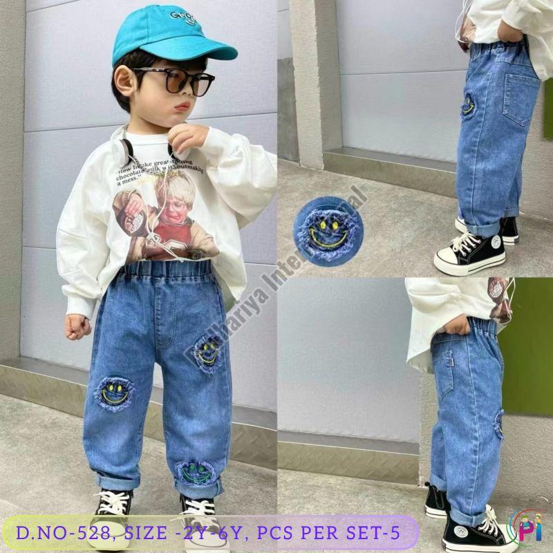 Kids Boys Casual Wear Denim Jeans, Age : 2-6 Years