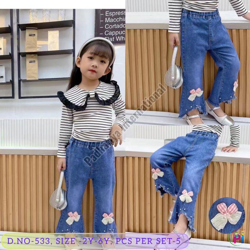 Casual Wear Kids Girls Denim Jeans, Age Group : 2-6 Years