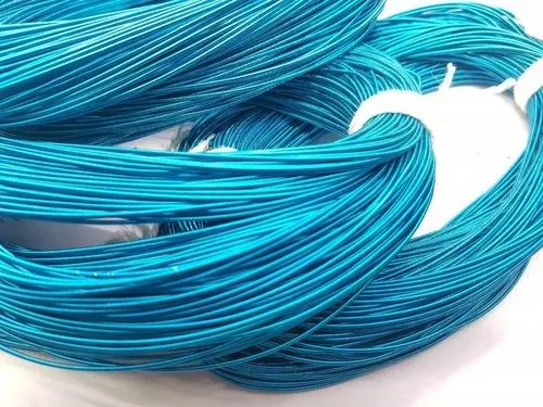 Dyed Polyester Blue Kasab Zari Thread, for Textile Industry