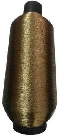 Golden Dyed Polyester Metallic Kasab Soft Thread, for Embroidery Knitting