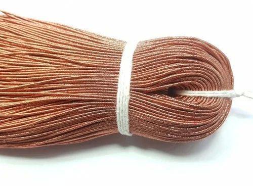 Brown Polyester Copper Dapka Zari Thread, for Textile Industries
