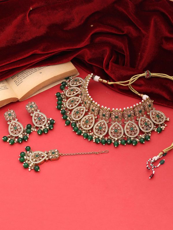 Divine Square Elegance Traditional Choker Necklace Set