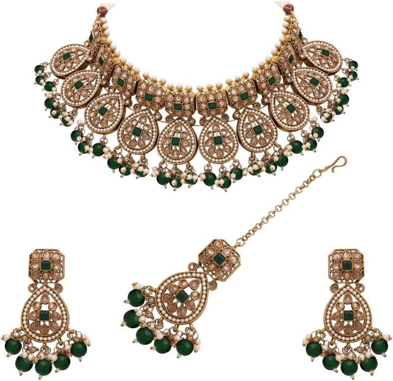 Divine Square Elegance Traditional Choker Necklace Set