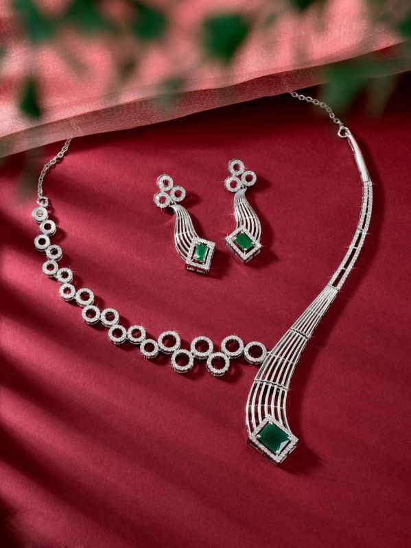 925 Sterling Silver Circular Designer Necklaces set