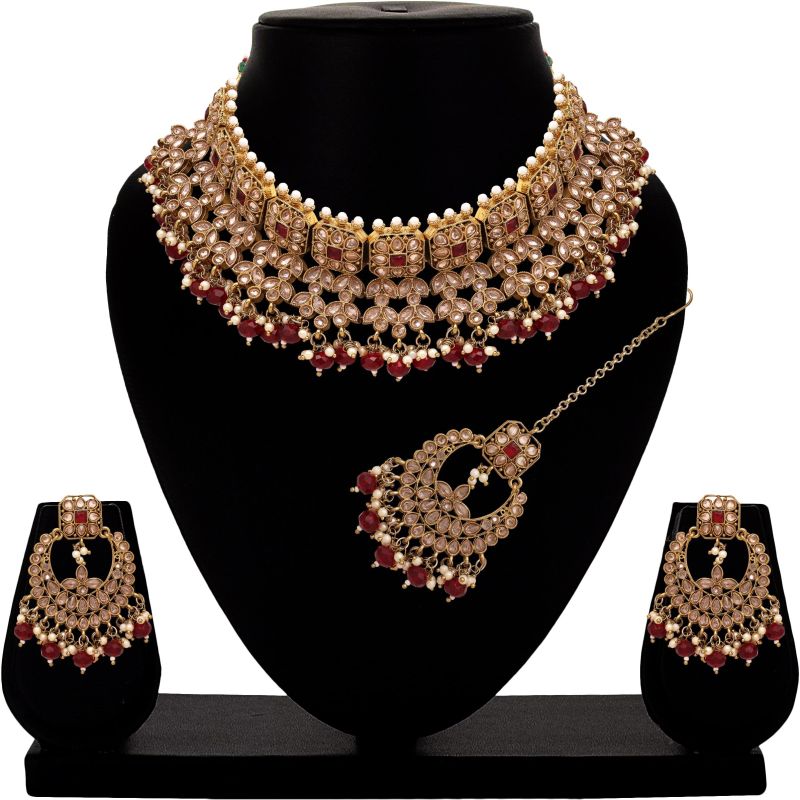 Graceful Square Wedding Collection Choker Necklace Set