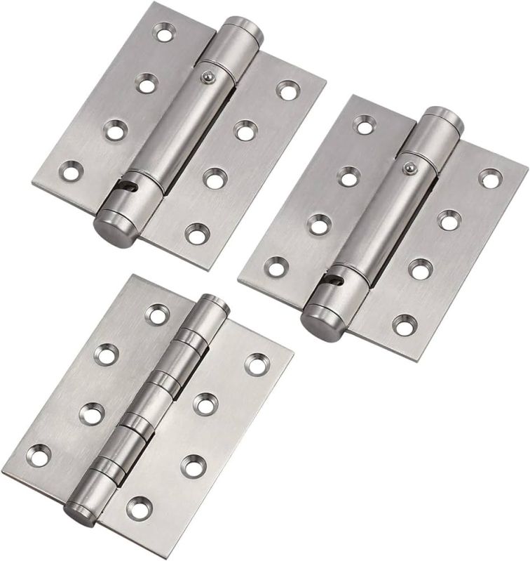 Boss Locks Polished Stainless Steel Door Hinges, Color : Silver