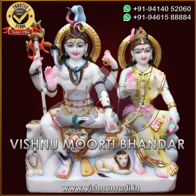 Marble Gauri Shankar Statue