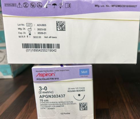 Vicryl Rapide apgn302437 meril absorbable suture for Surgical Use