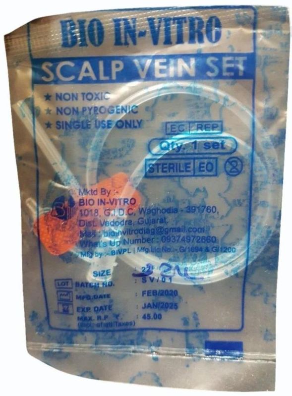 PVC Scalp Vein Set for Clinical Use, Hospital Use