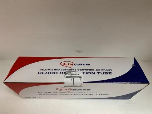 Livcare Single Cap Fluoride Tube for Laboratory