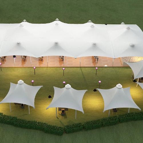 Banquet Hall Tensile Membrane Structure, Frame Material : Mild Steel