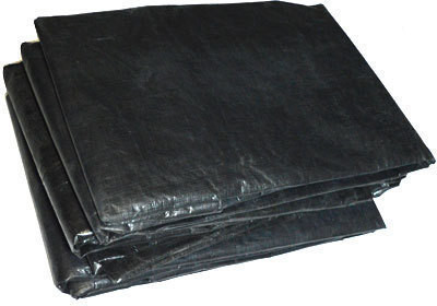 Plain Black Plastic Tarpaulin for Used Protection Sheet Tent, Pool, Sandbox, Boats, Wood, Bikes, Dump Bins