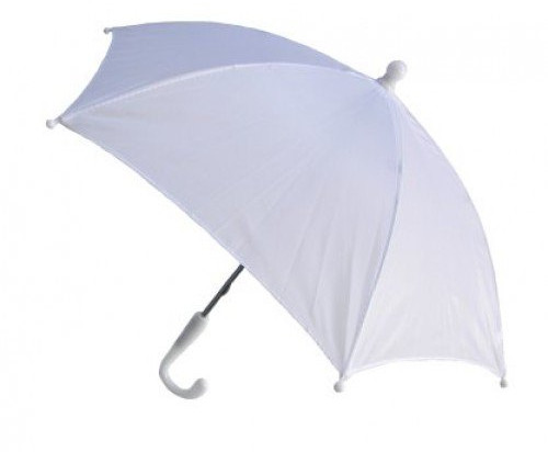 Polyester Plain White Umbrella, Handle Material : Aluminum