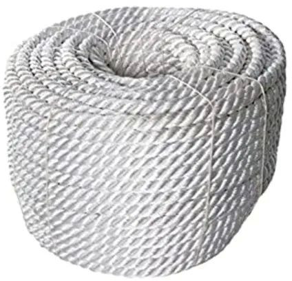 Double Twist White Resham Rope for Boating Marine Applications