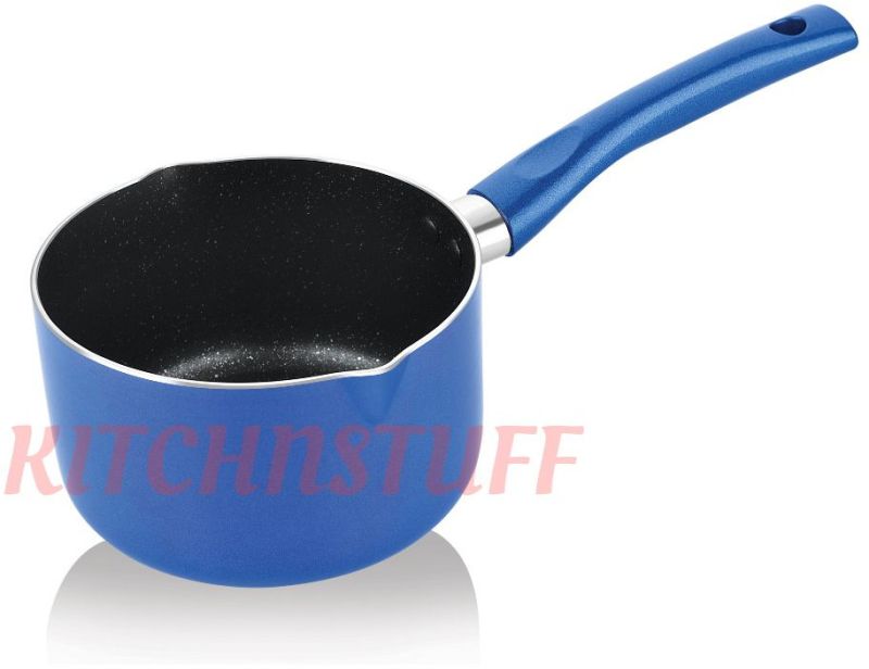 Aluminium Sapphire Non-Stick Sauce Pan, Handle Material : Bakelite