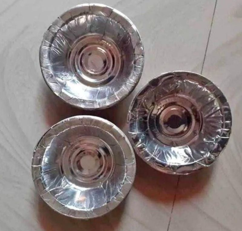 Disposable Silver Paper Bowl for Food Serving