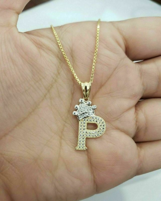 Polished American Diamond Princess Pendant, Gender : Female