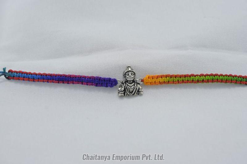 Divine Lord Hanuman Silver Rakhi