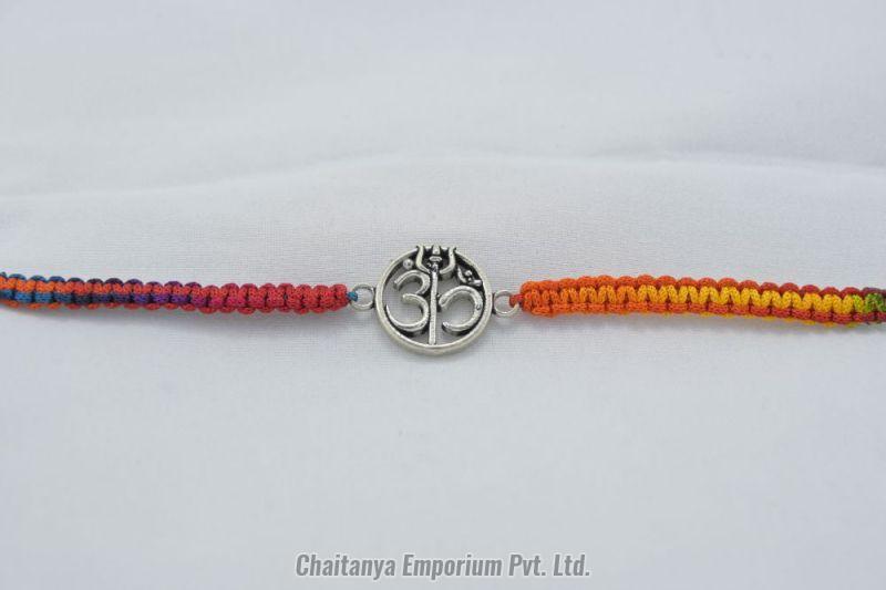 Trisul Om Design Silver Rakhi