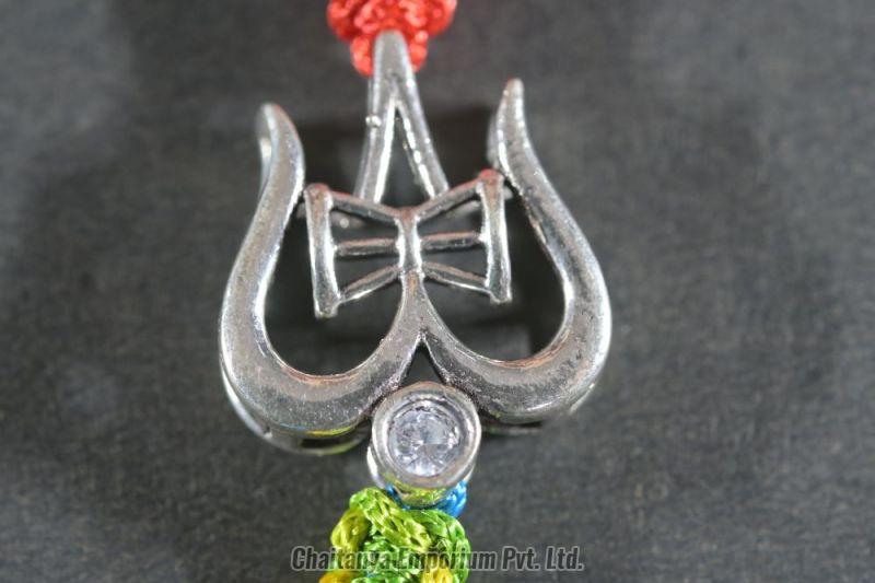 Divine Trishul Damru Silver Rakhi