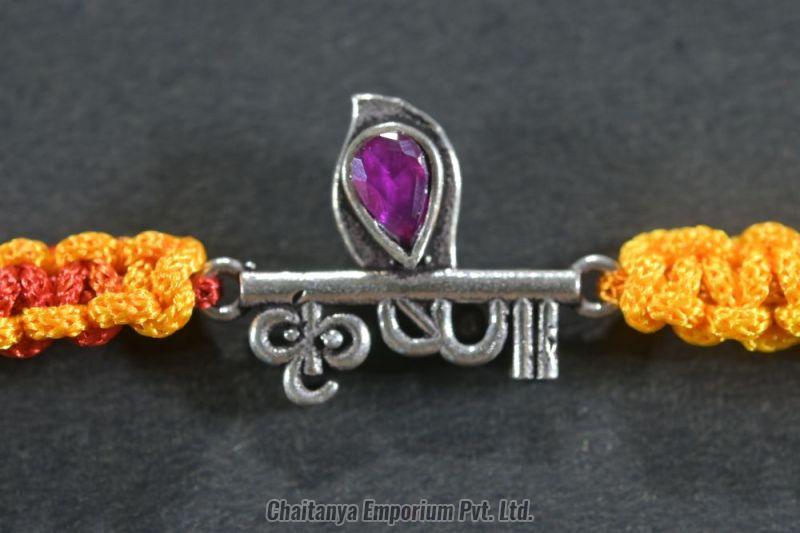 Divine Krishana Silver Rakhi