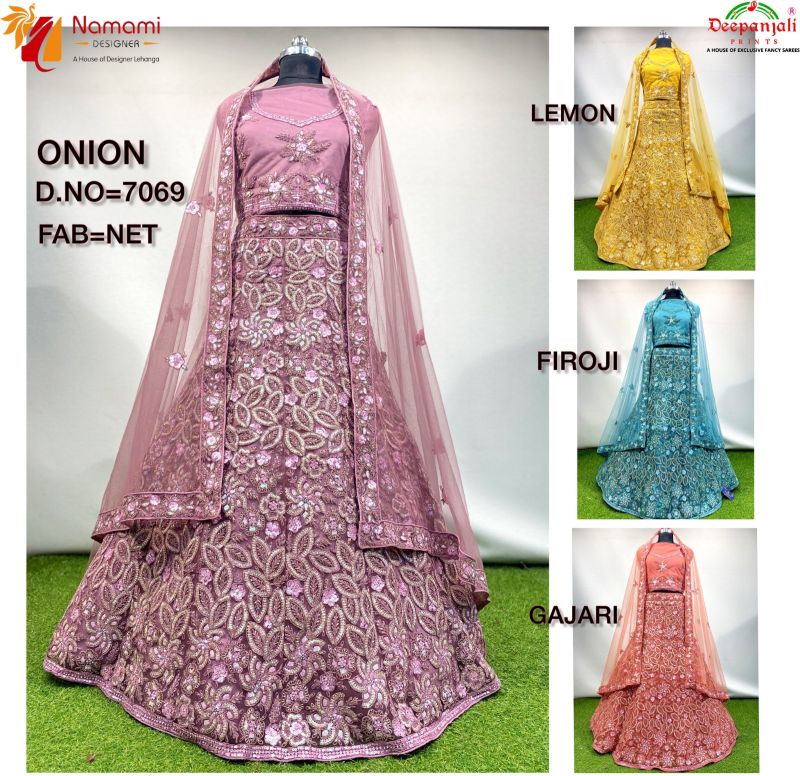 Onion Net Lehenga Choli